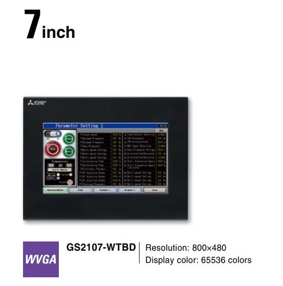 Originalne Mitsubishi 7-inčne HMI GS2107-WTBD jedinice za prikaz nove na zalihi